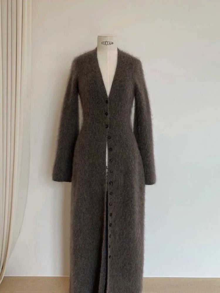 KBATCN V-Neck Lange Locker Cardigan - Länge 26 Zoll, Gewicht 120 bis 220 g pro Quadratmeter, Passform Regular