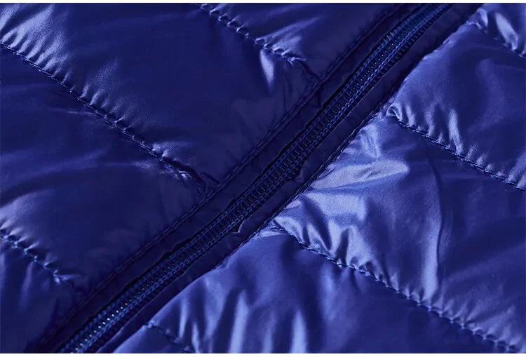 Blaue Herren-Weste Stehkragen - Dünn, Ärmellos, M-4XL