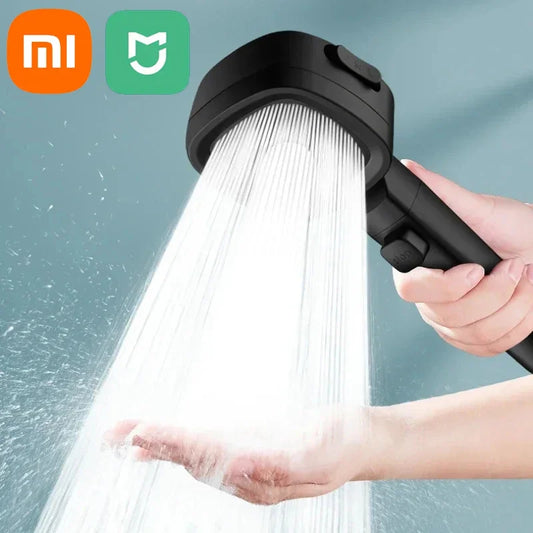 Xiaomi 3-modes Shower Booster Showerhead Powerful Booster Adjustable Shower Head Bathroom Water Head Rain Home Shower Set