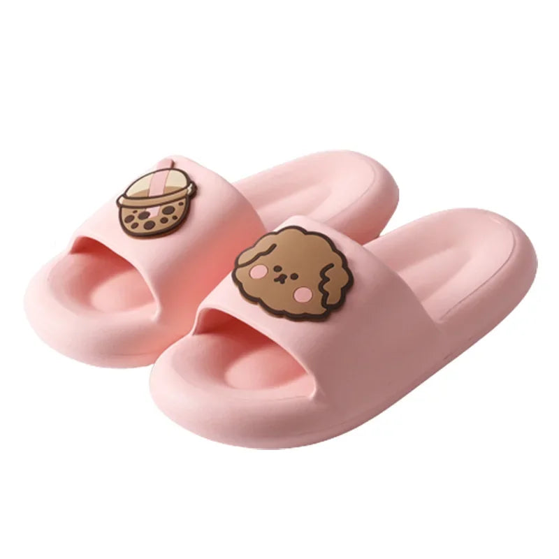 New Soft EVA Slippers Couples Home Slipper Outdoor Beach Summer Sandals Bath Men Flip Flops Non-Slip Women Thick Sole Shoes