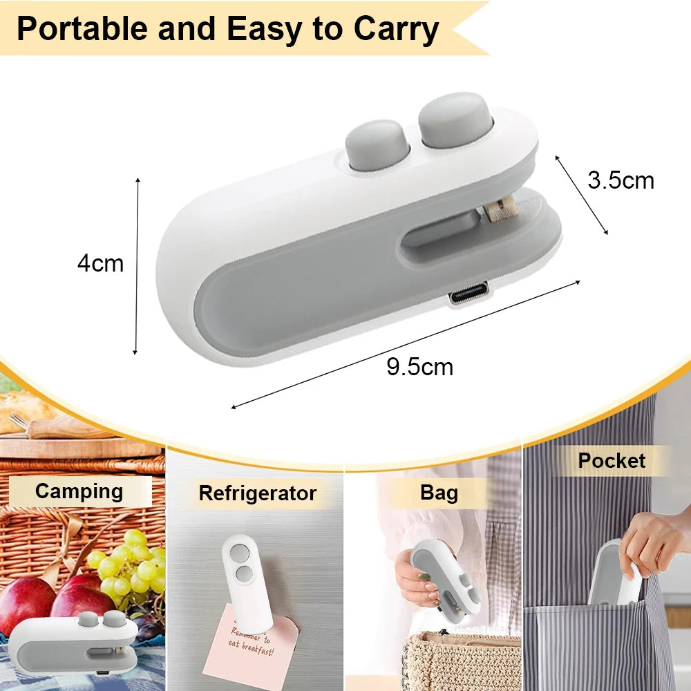 Xiaomi Mini Vacuum Bag Sealing Machine Package Sealer Bags Plastic Food Sealer Clip Bag Handheld Sealer Food Packaging For Home