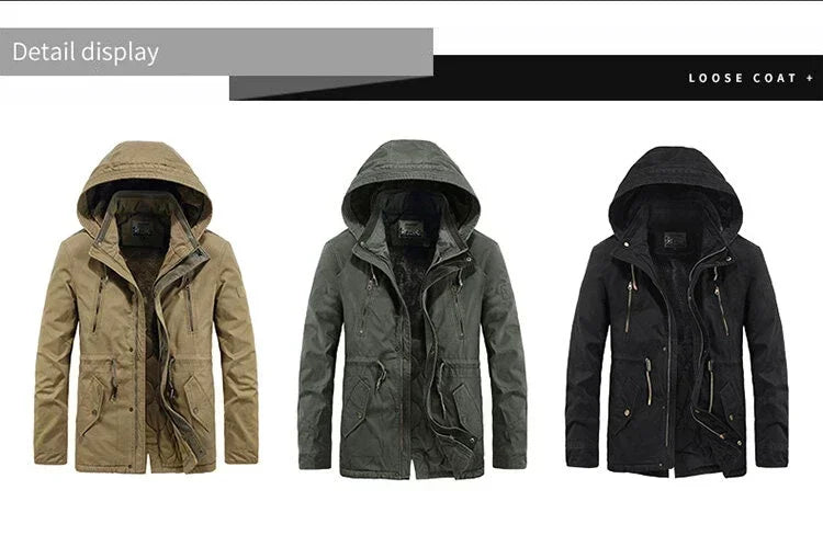 Casaul Parka Abnehmbare Kapuze - Größe M Füllung Baumwolle