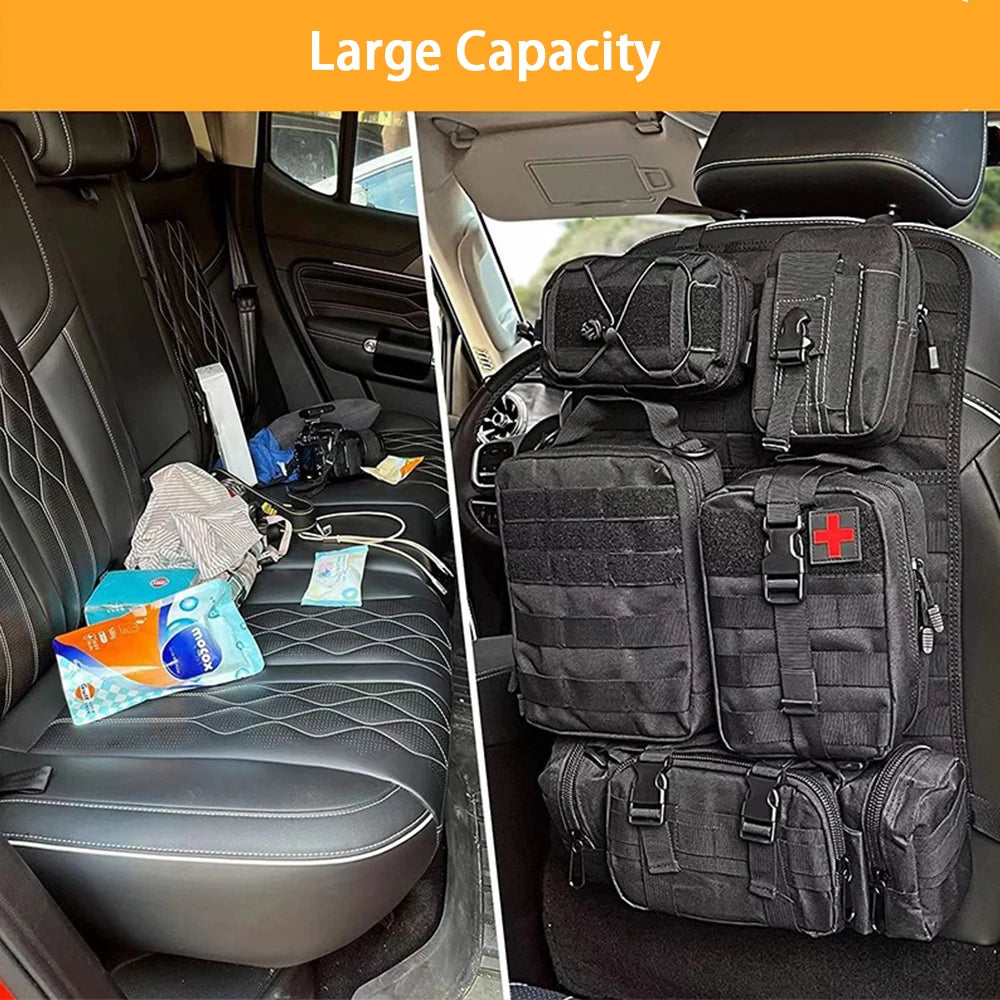 Car Seat Storage Organizer Seat Back Tactical Camo Hanging Bags Multi Pocket Storage Bag Multifunctional Car Stowing Tidy Pocket