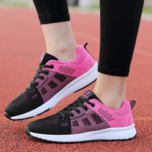 Women Casual Sneakers Fashion Breathable Mesh Flat Shoes Women's Outdoor Comfortable Non-slip Walking Shoes Tenis Feminino - Golden Bridge Store