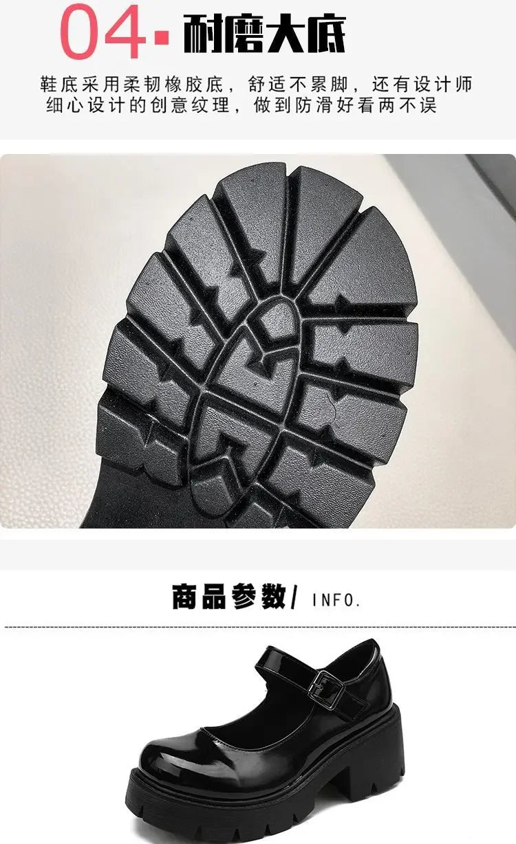 Schuhe Lolita Frauen 2025 - Japanischer Stil Mary Jane Vintage Mädchen - Hohe Absätze Platform College Student Pumps