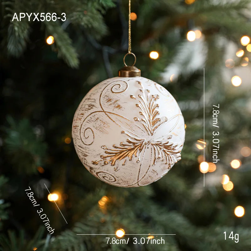 Weihnachten Hängende Anhänger Retro Weiß Gold Ornament Matte Schneeflocke Dekoration Hochwertige Weihnachtsbaum Dekoration Für Fenster