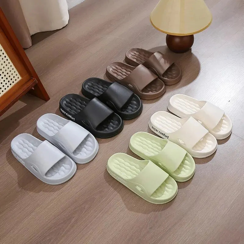 Dick Plattform Hausschuhe für Frauen Heim Weich Sohle Kissen Slides Sandalen Frau Sommer Strand Rutschfest Flip Flops Badezimmer Hausschuhe
