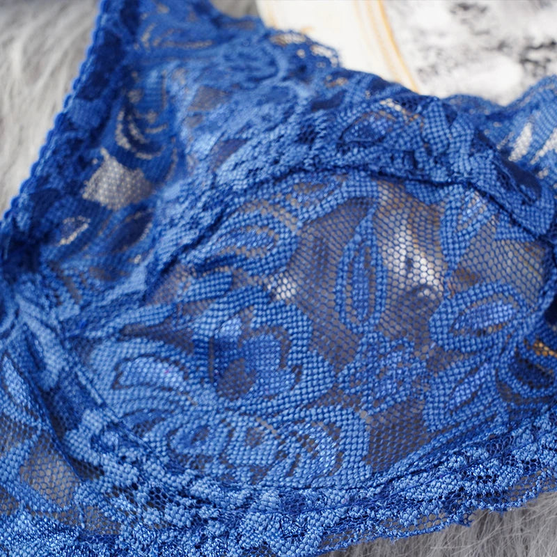BH 2025: ALLTOOALL Plus Size Lace Push Up Bra Women Sexy Hollow Out Lingerie - Lady Lace Transparent Underwear Female Embroidery Solid Bra Collection