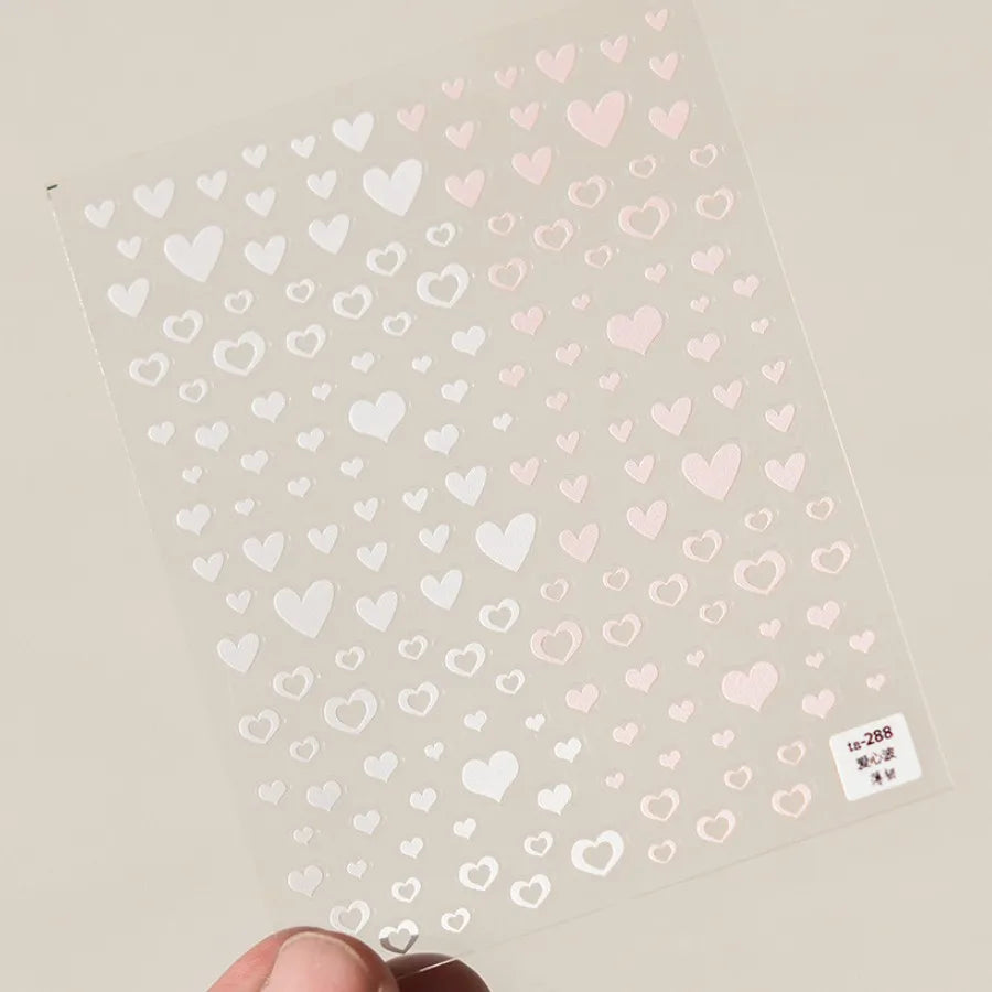 RhstoeChoice 5D Nagelsticker Goldrand - Herz Mond Stern