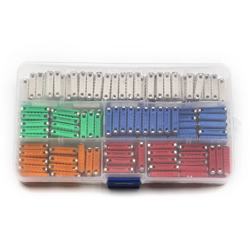 200PCS GBC European Automotive Fuse Set 5/8/10/16/30AMP 6mm Continental Car Blade Bakelite Auto Classic Car Fuse