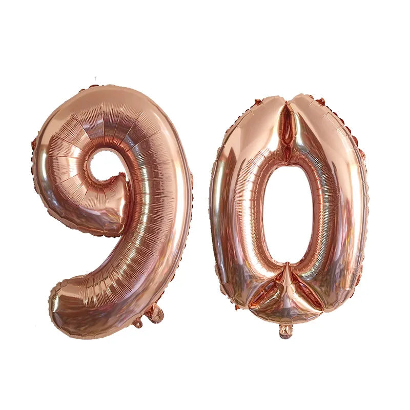 KUKUZHU Modell 1212 Zahlenballon - 2 Stück 32 Zoll Folie