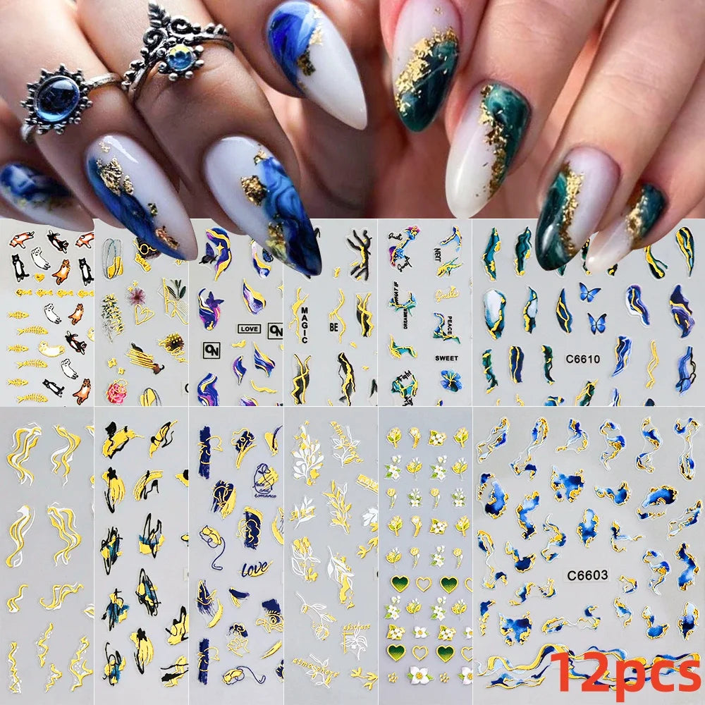 Fluturi Holo Y2K MAFANAILS - 12 Autoadezive