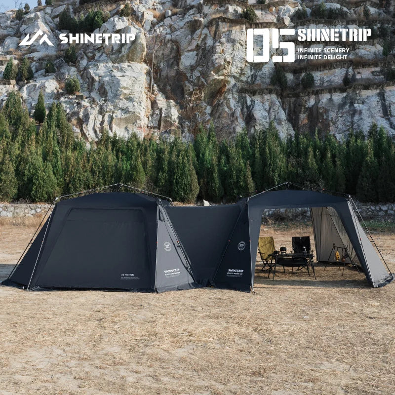 ShineTrip05 Series Oversized Quick Build Waterproof Silver Coated Canopy Sunproof Camping Auto Dome