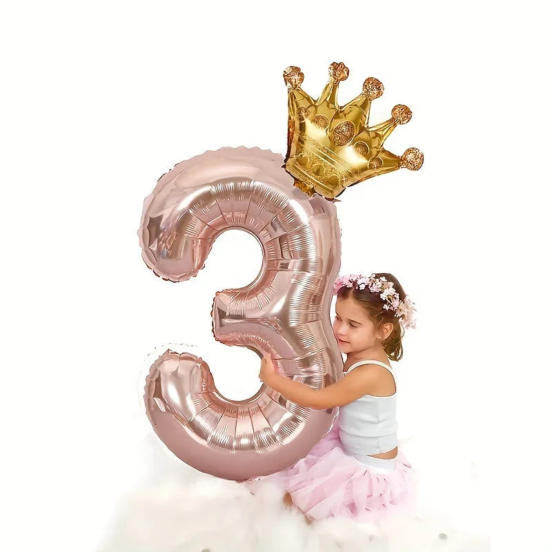 Choice 32 Zoll Rose Gold Zahlenballon - Folie 2 Stk Party