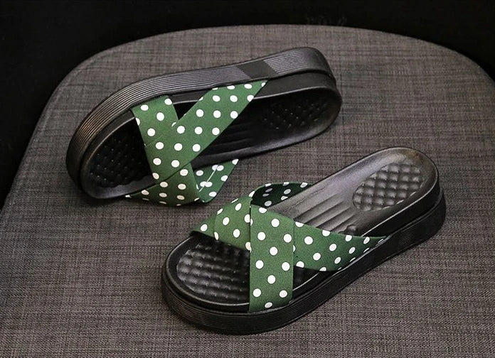 Damen Pantoletten und Sandalen - Strand Höhe Schwarze Schuhe - Günstig Premium Rutschfest Casual Slides Designer Luxus