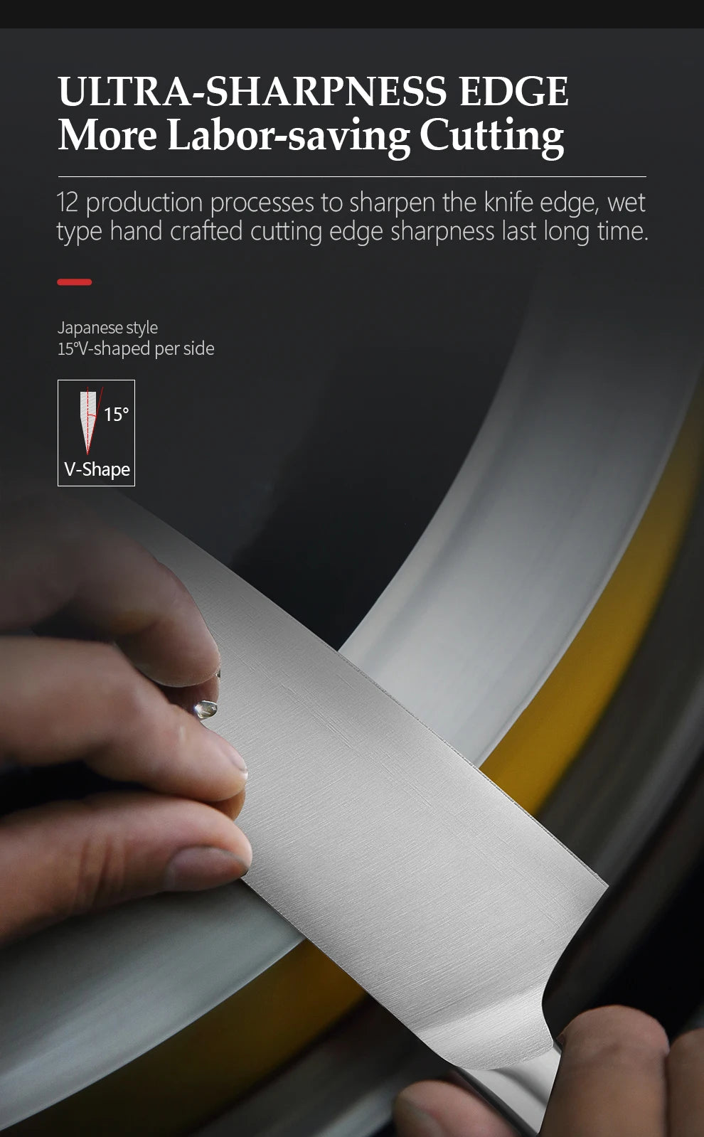 XINZUO Kitchen Tools 6 PCS Kitchen Knife Set Utility Cleaver Chef Bread Fruit Santoku Knives Stainless Steel Kitchen Knife Sets