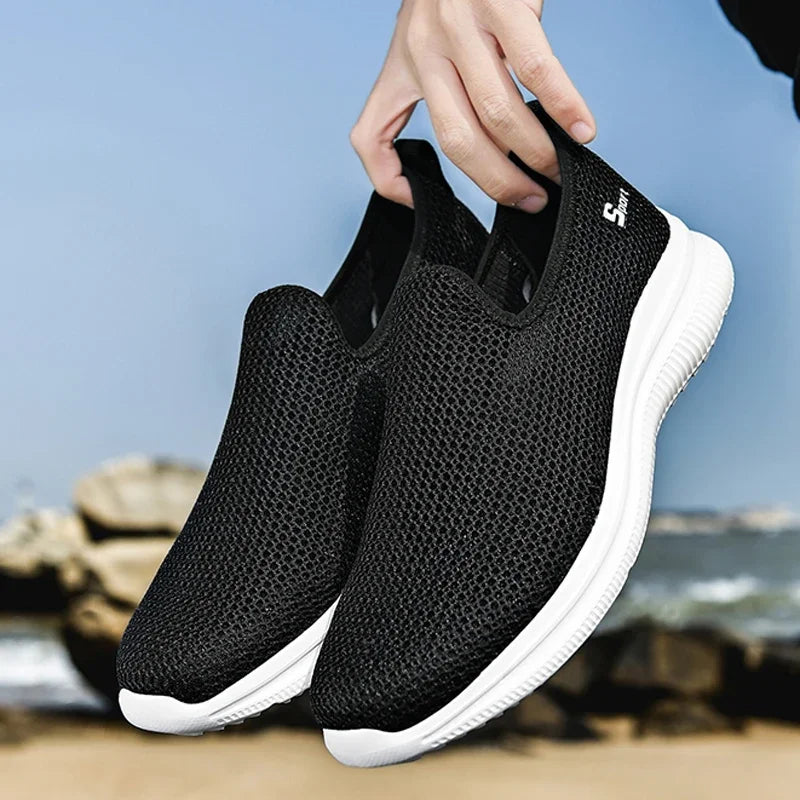 Herren Sneakers Atmungsaktiv Sommer Unisex Casual Schuhe Outdoor Rutschfest Mesh Loafers Walking Leicht Mode Männlich Tennis Schuhe