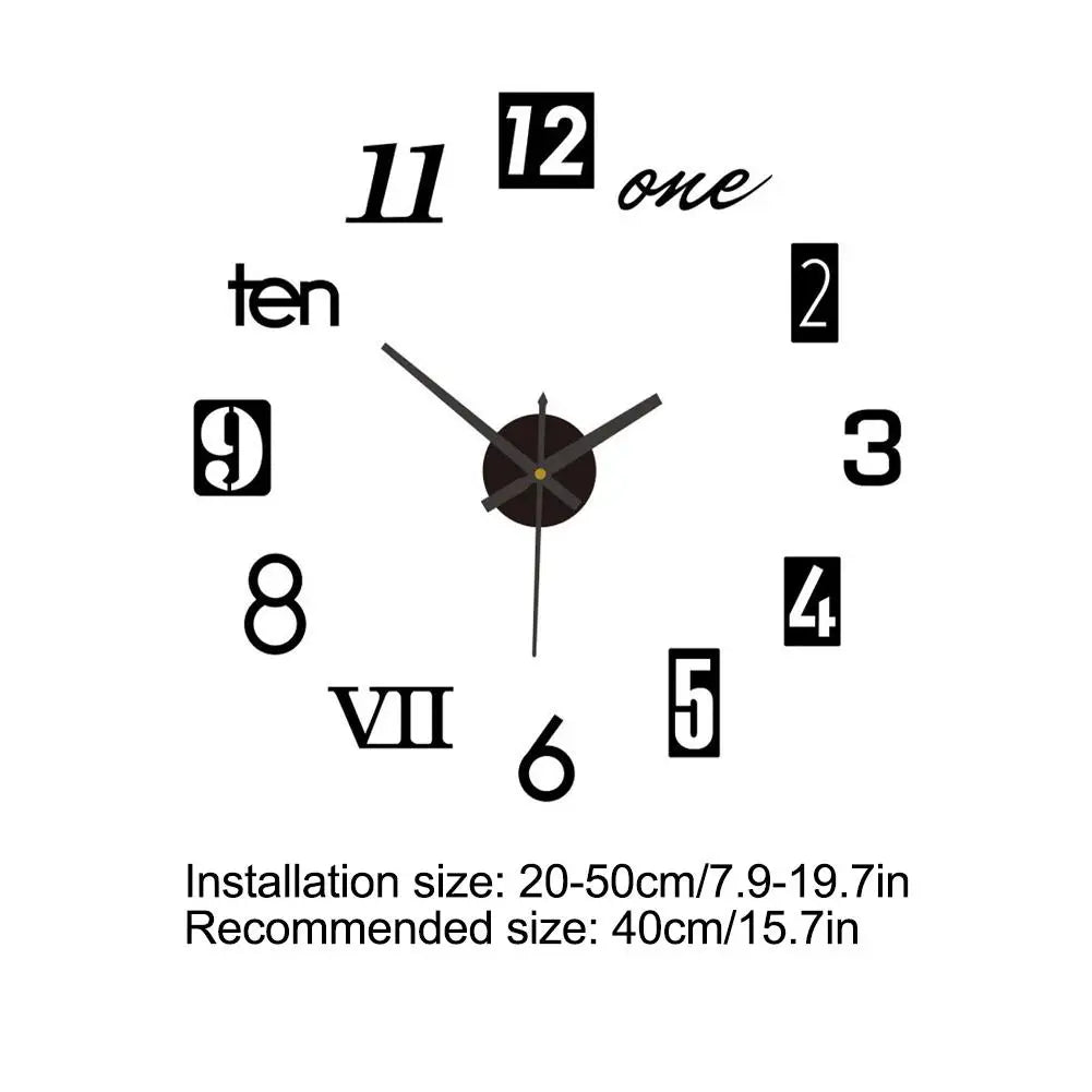 Hign Concerned 3D Leuchtuhr - Rahmenlos Acryl 30cm DIY