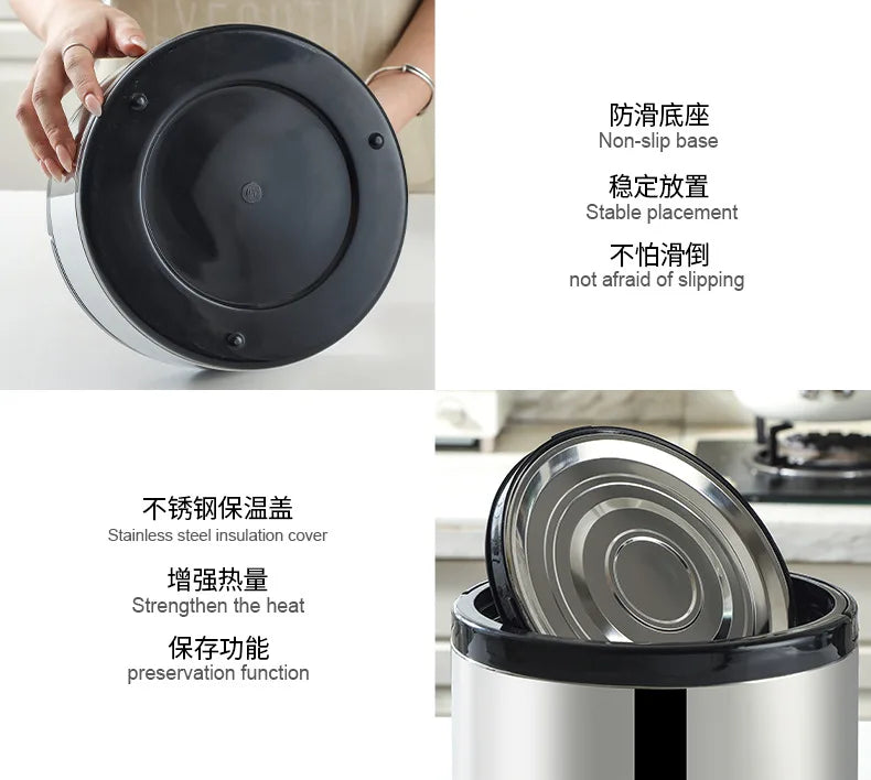 Large Capacity Commercial Portable Insulated Pot with Rice and Household Three Piece Set Insulated Bucket