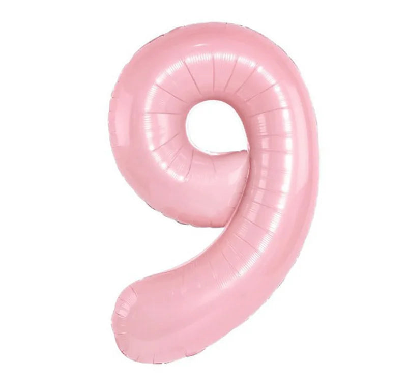 PartiesTour 32Inch Zahlenballon Rosa - Folie 81cm Groß