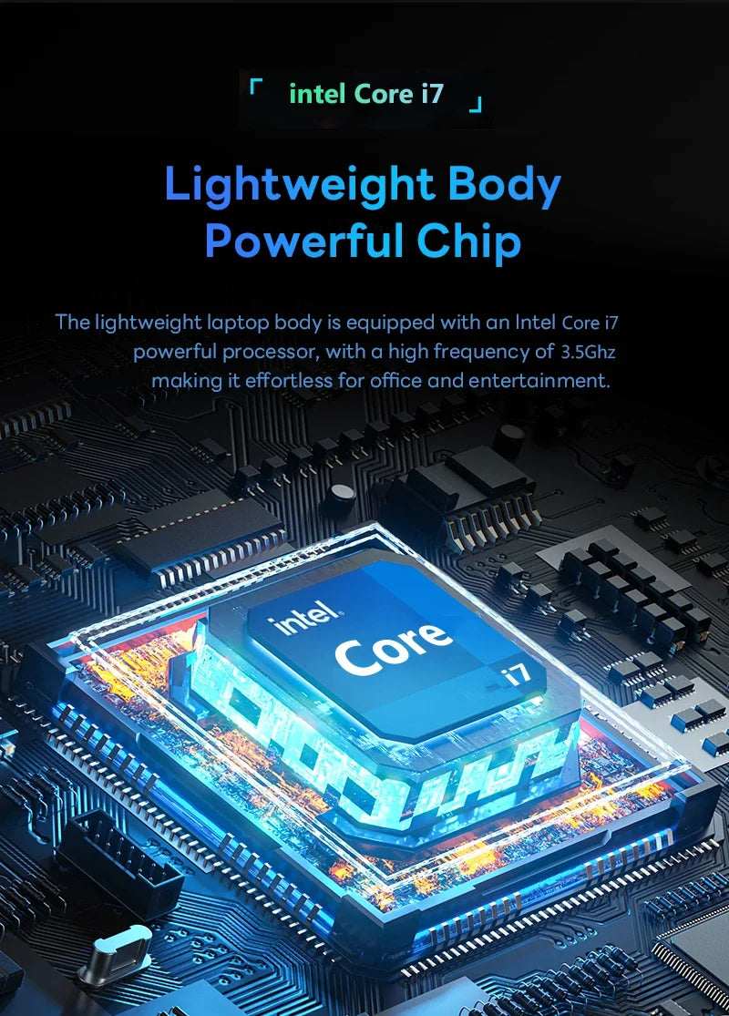 Intel i7-7500U puternic - 12 GB/1 TB/14,1 inci FHD