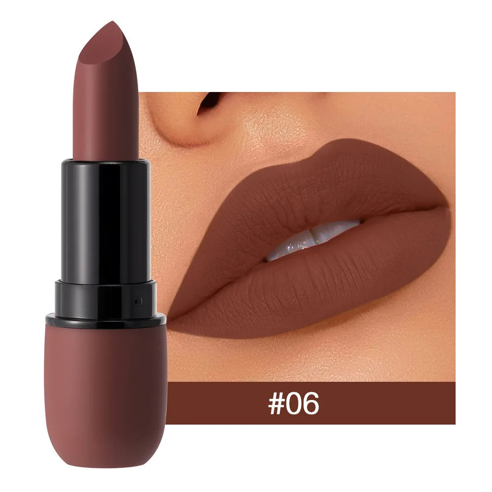 Lippenstift 2025: 6 Colors elegant Matte Lipstick Waterproof Long Lasting - Color Rendering Non-stick Velvet Lips Liner Pencil Woman Makeup Cosmetics Collection