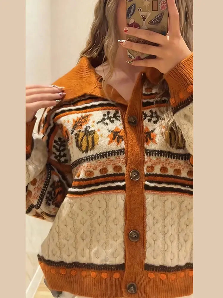 Cardigan tricotat LunaKnit Y2K - mărimea M, fibră de bambus, mărimea normală