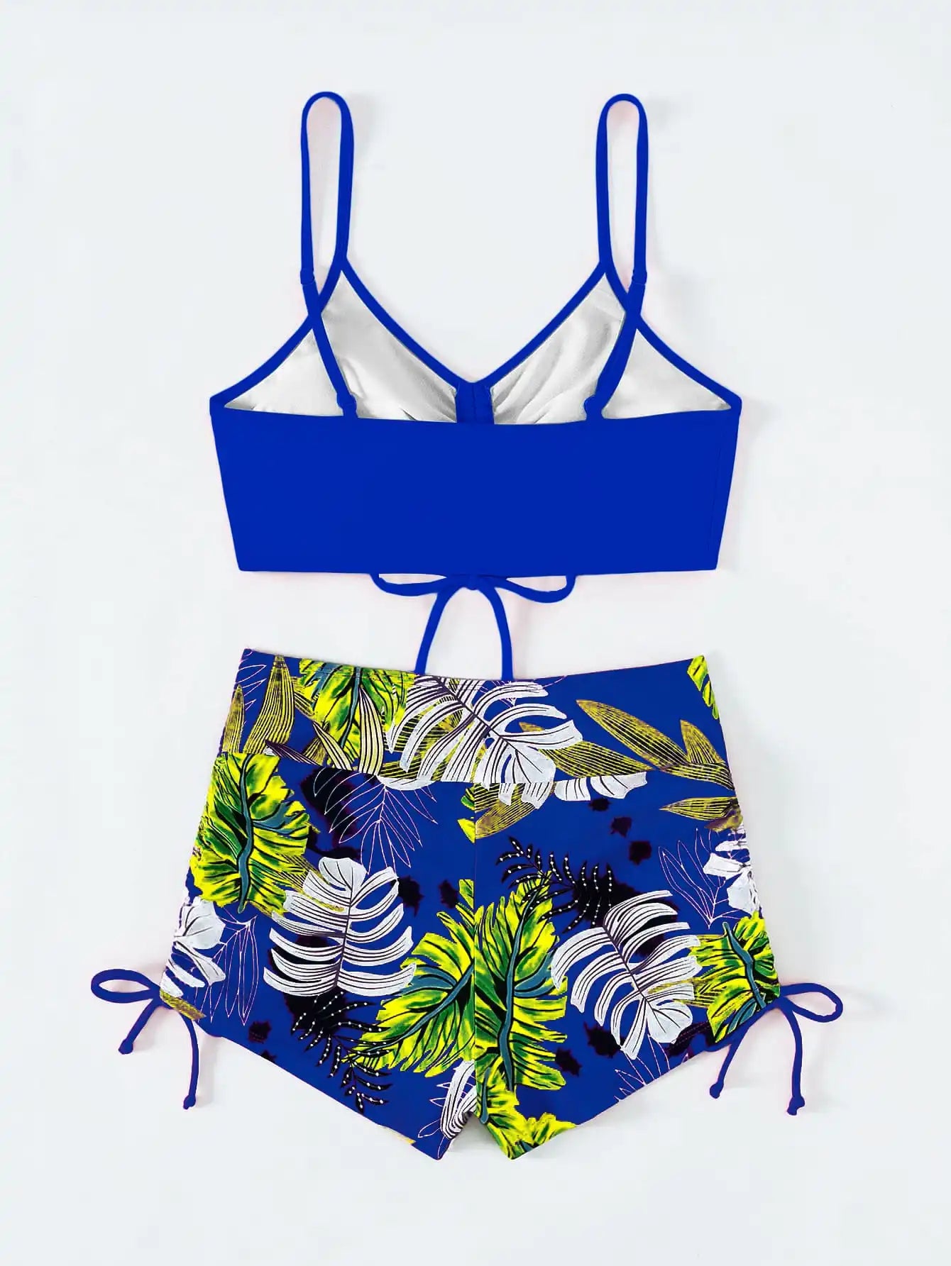 Damen Bikini 2025 - Hochtailliger Drawstring Front Shorts Bikinis für Frauen