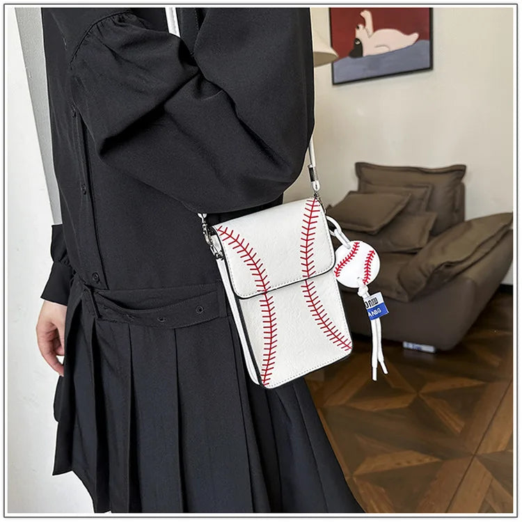 Fashion Vielseitig Crossbody Taschen 2025 - Baseball Gedruckt Schulter Tasche - Handy Quadrat Taschen Personalisiert Schräg Klein Geldbörse