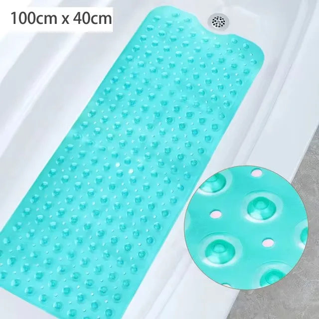 Cute Cartoon Anti-Slip PVC Bath Mats With Sucker 38cm*69cm Bathroom Multi-Color Carpet Bathtub Non-Slip Shower Soft Massage Pad