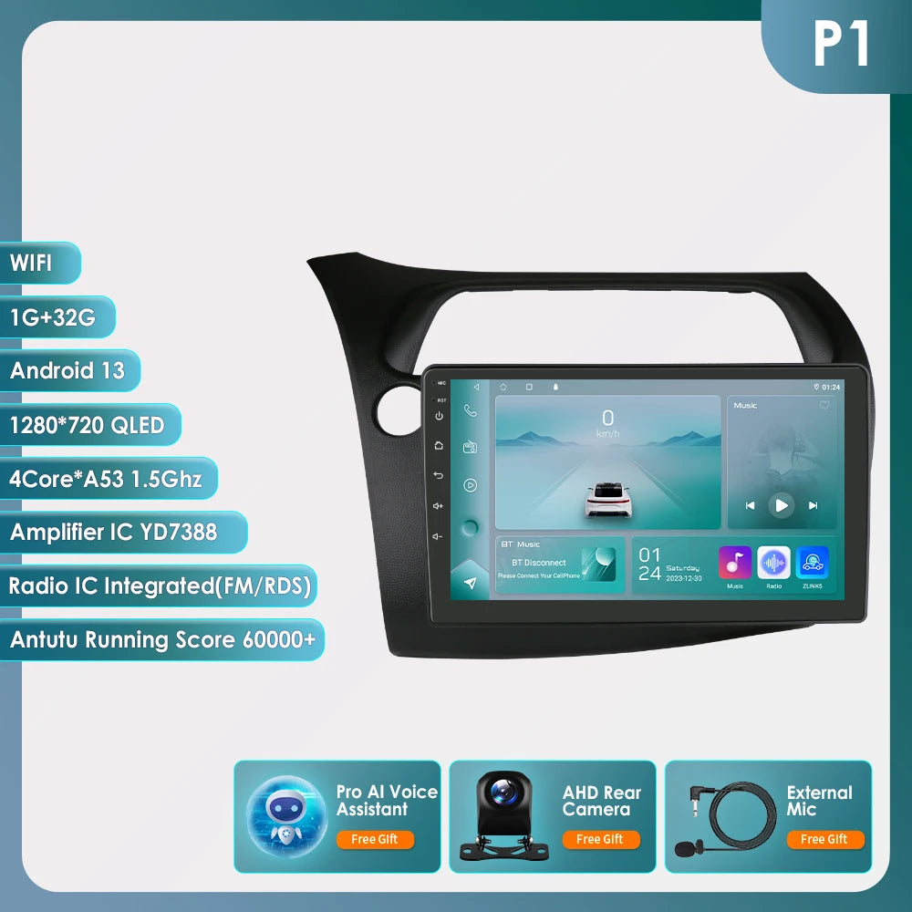 CarPlay Autoradio Multimedia Player für Honda Civic Hatchback