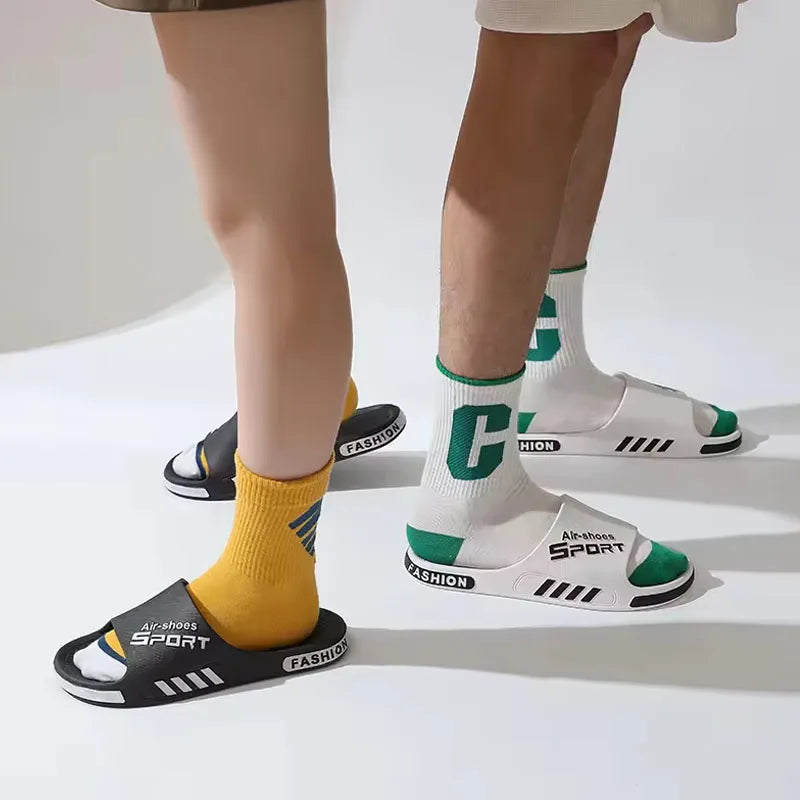 Mode Herren Hausschuhe PVC Weich Sohle Rutschfest Slides Casual Outdoor Strand Flip Flops Heim Badezimmer Paare Hausschuhe Neue Sandale