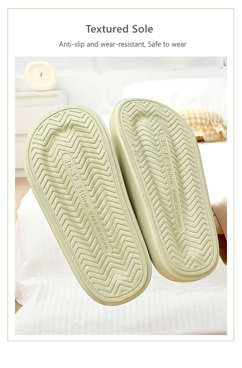 New Soft EVA Slippers Couples Home Slipper Outdoor Beach Summer Sandals Bath Men Flip Flops Non-Slip Women Thick Sole Shoes