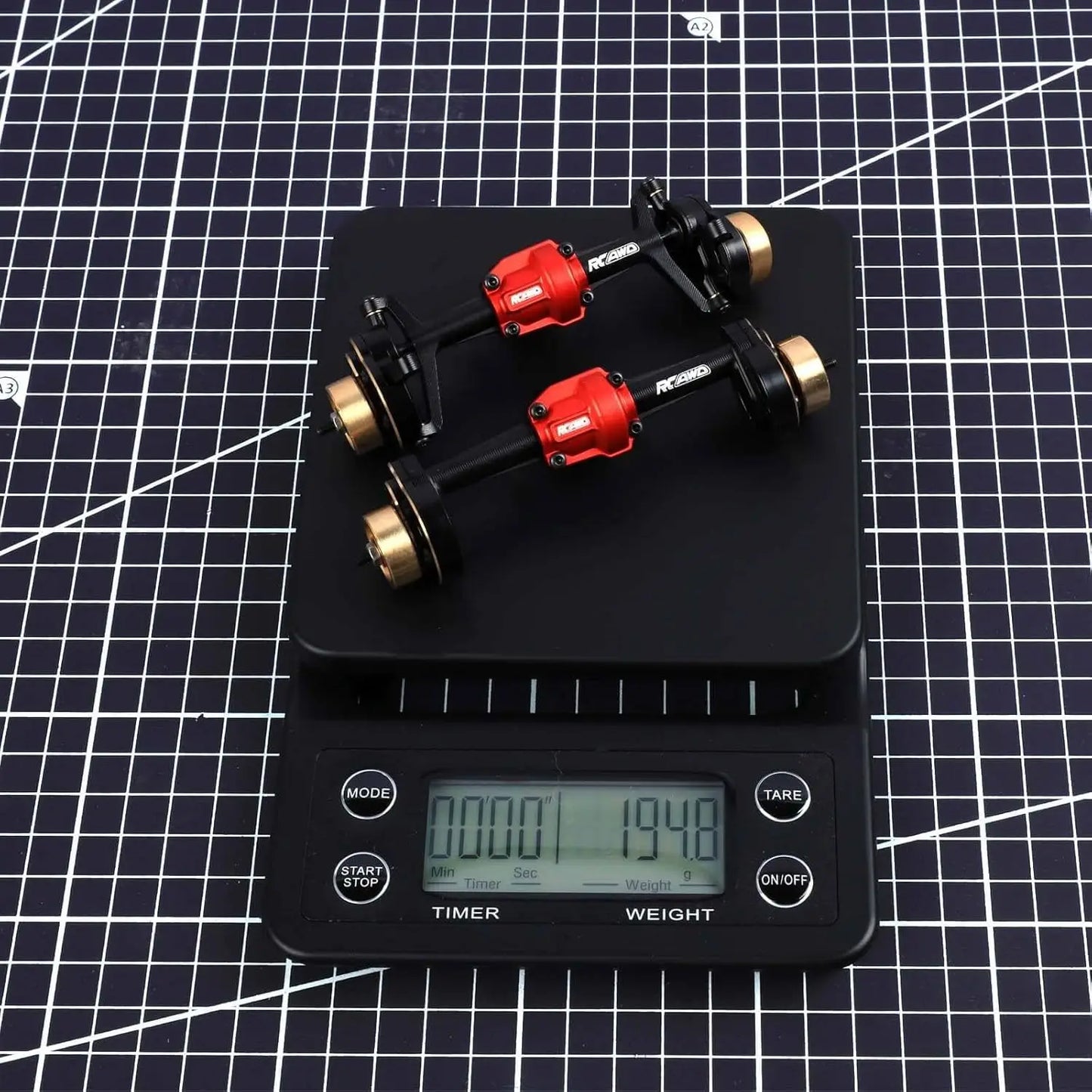 Ax portal față și spate din aluminiu RCAWD 195g pentru piese de upgrade pentru HOBBYPLUS 4WD Crawlers 1/18