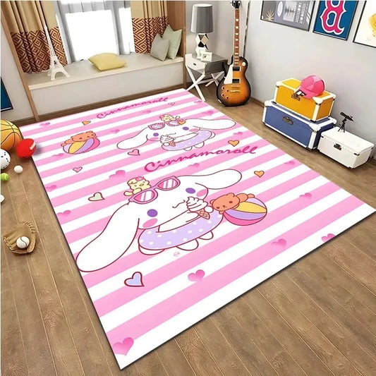 Cute cartoon Sanrio cinnamon dog printed carpet kids room game non-slip soft floor mat living room bedroom home decoration