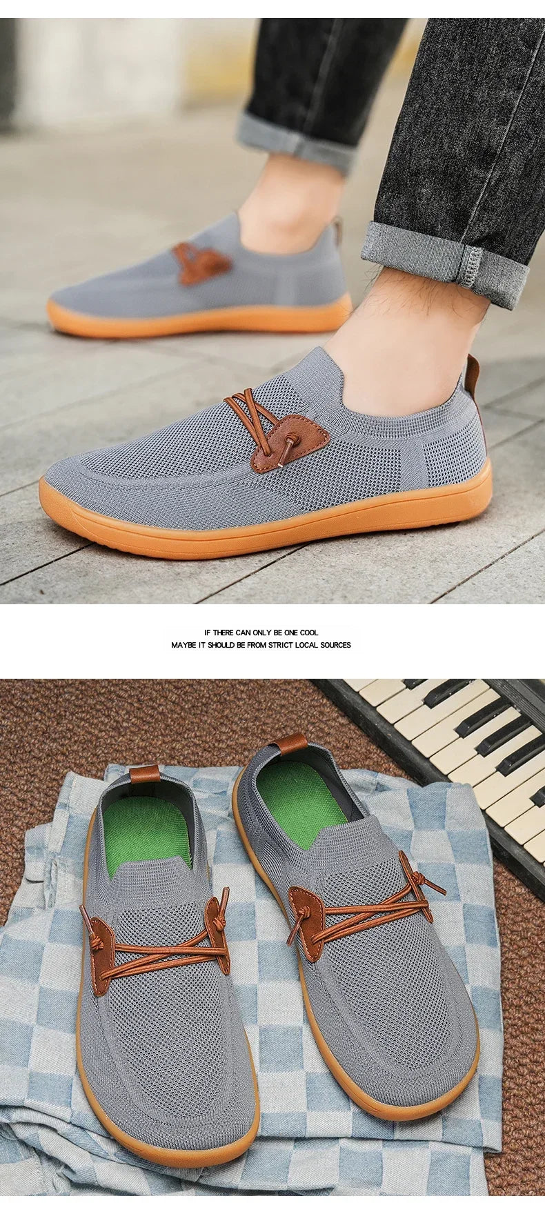 Men Casual Sneakers Minimalism | Zero Drop Sole | Walking Shoes Outdoor Breathable Non-slip Flats Loafer Mens Driving Shoes 2025