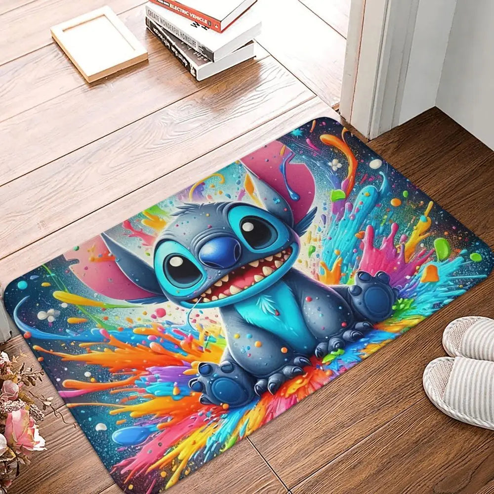 Custom Cartoon Stitch Floor Door Kitchen Bathroom Mat Anti-Slip Outdoor Doormat Bedroom Balcony Entrance Rug Carpet Footpad