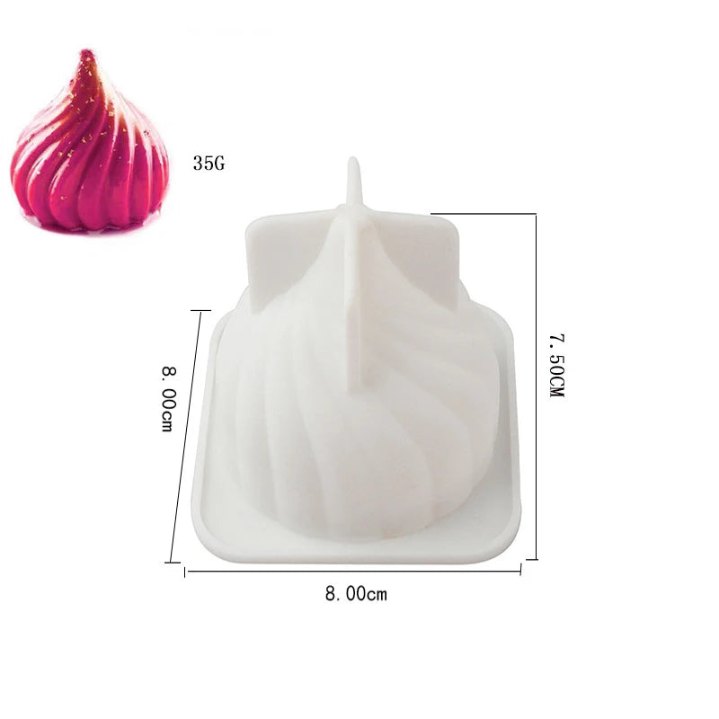 Silicone Pastry Mold 3D French Dessert Mousse Cake Baking Pan Chocolate Candles Soap Fondant Molds DIY Cake Decoration Tools