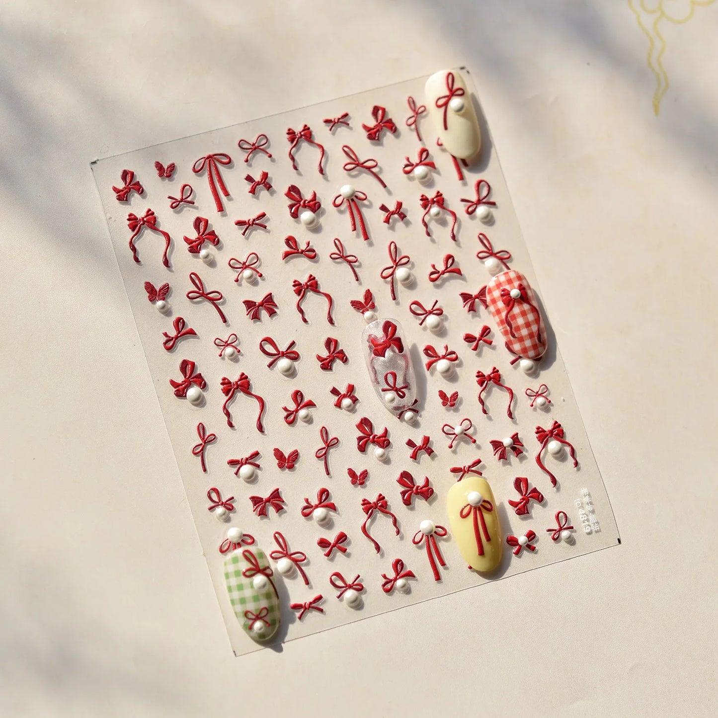 Autocolante pentru unghii RhstoeChoice 5D cu margine aurie - inimă, lună, stea