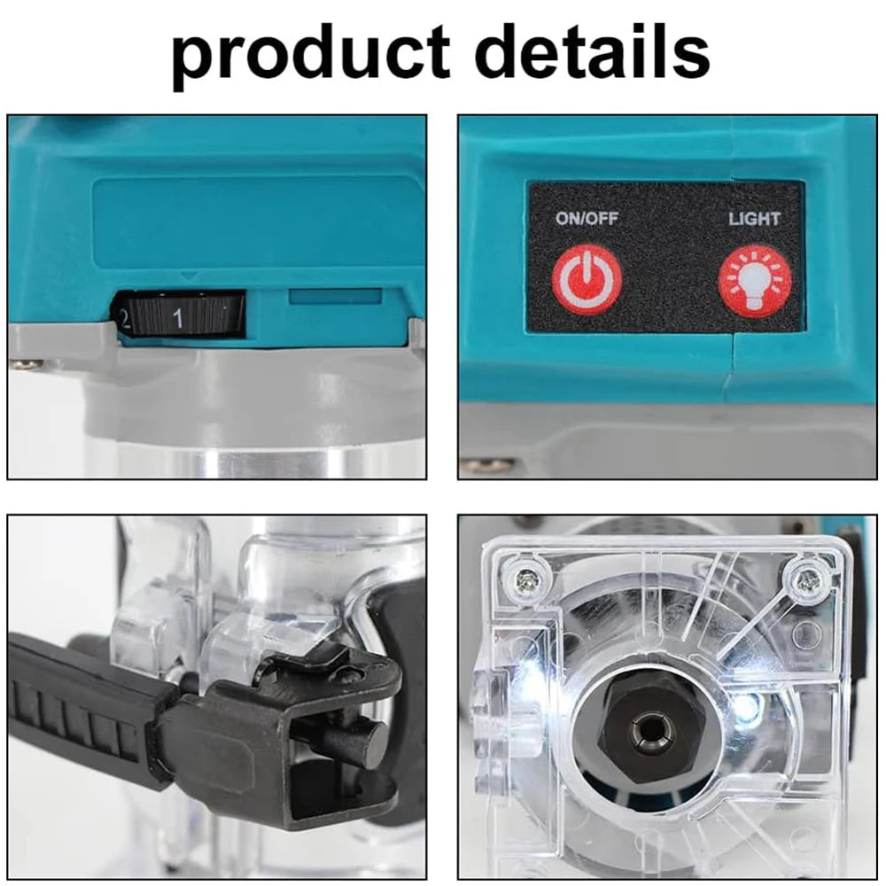 Holzfräse 2025: Brushless Electric-Trimmer Wood-Router - Makita 18V Collection