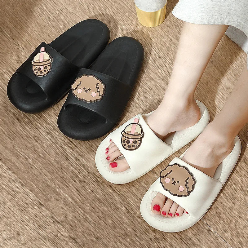 New Soft EVA Slippers Couples Home Slipper Outdoor Beach Summer Sandals Bath Men Flip Flops Non-Slip Women Thick Sole Shoes