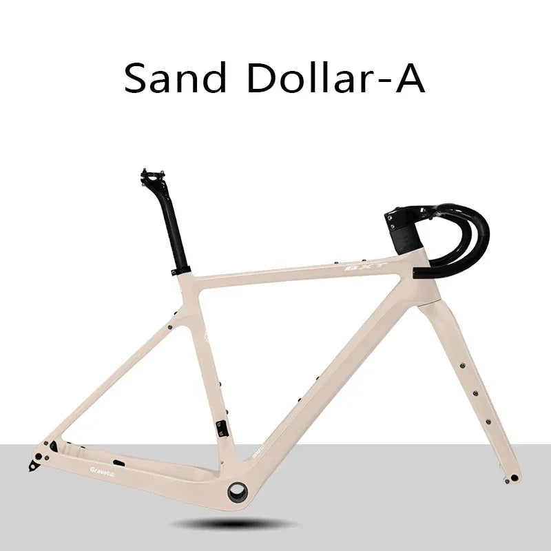 BXT Disc Brake Carbon Gravel Bike Frame 700C/27.5er Max Use 47C/2.1 Tire Carbon Gravel Bicycle Frame Thru Axle Carbon MTB Frame - Golden Bridge Store
