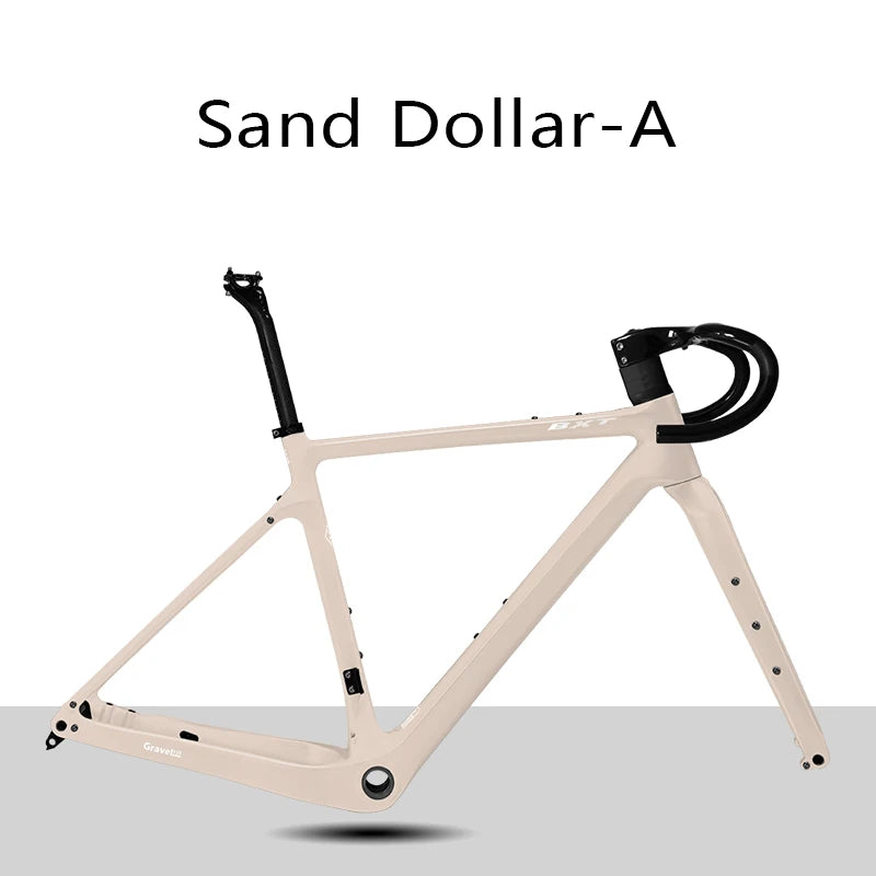 BXT Disc Brake Carbon Gravel Bike Frame 700C/27.5er Max Use 47C/2.1 Tire Carbon Gravel Bicycle Frame Thru Axle Carbon MTB Frame