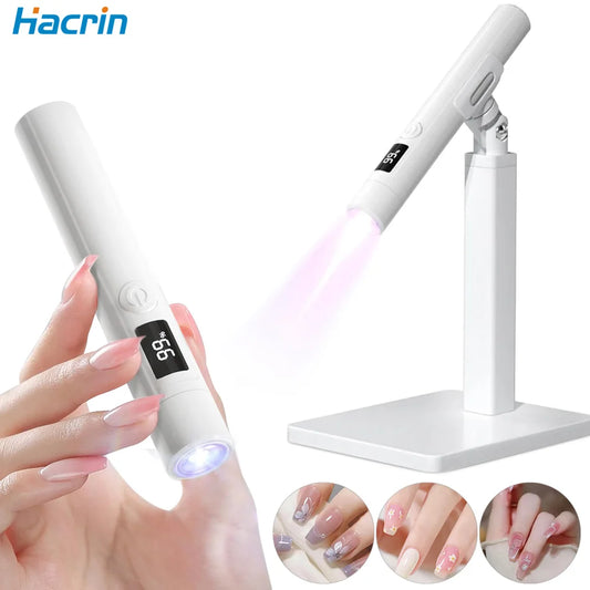 Lampă UV LED pentru unghii, lampă portabilă pentru uscare unghii, lampă cu suport, mini lumină UV pentru unghii, lampă LED pentru manichiură, lampă pentru salon de manichiură și uscare unghii
