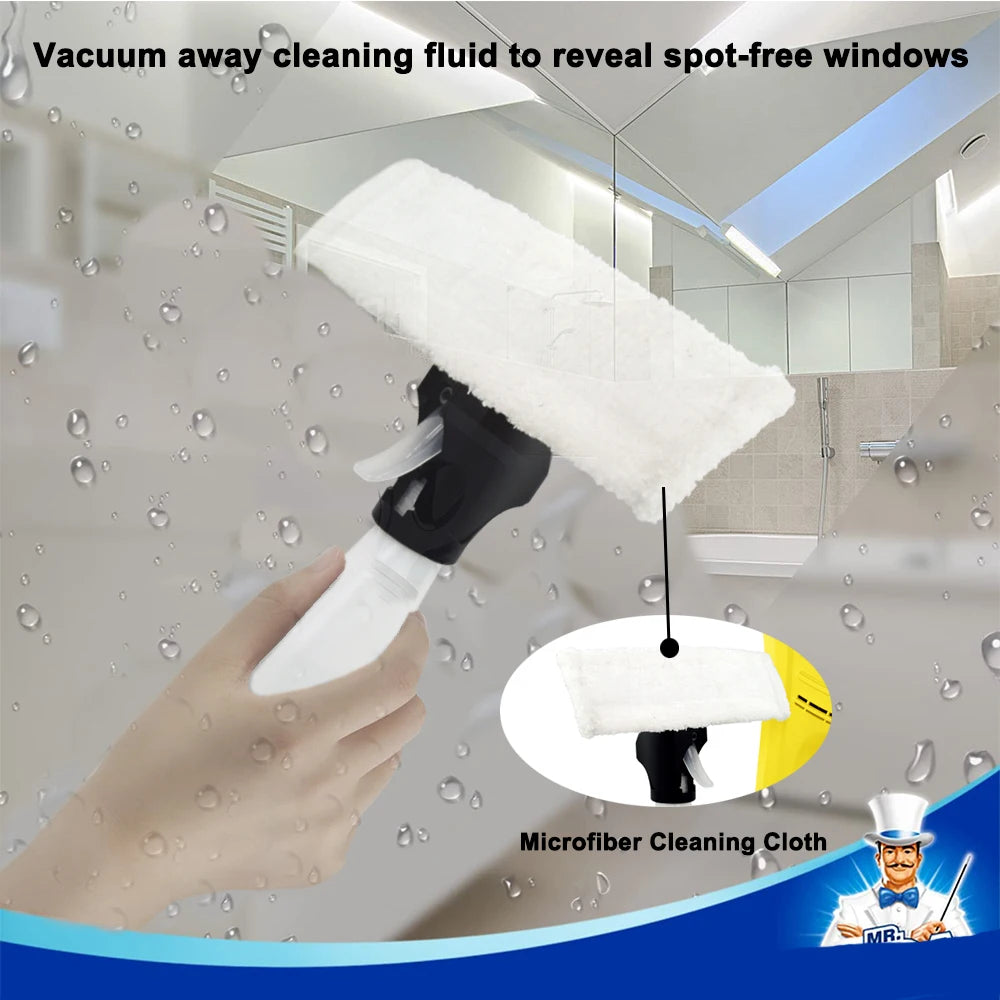 Glass Scraper 200ML Electric Vacuum Window Cleaner Vac Squeegee Tile Scraper With Mini Mop For Car Home Appliance Carpet Clean