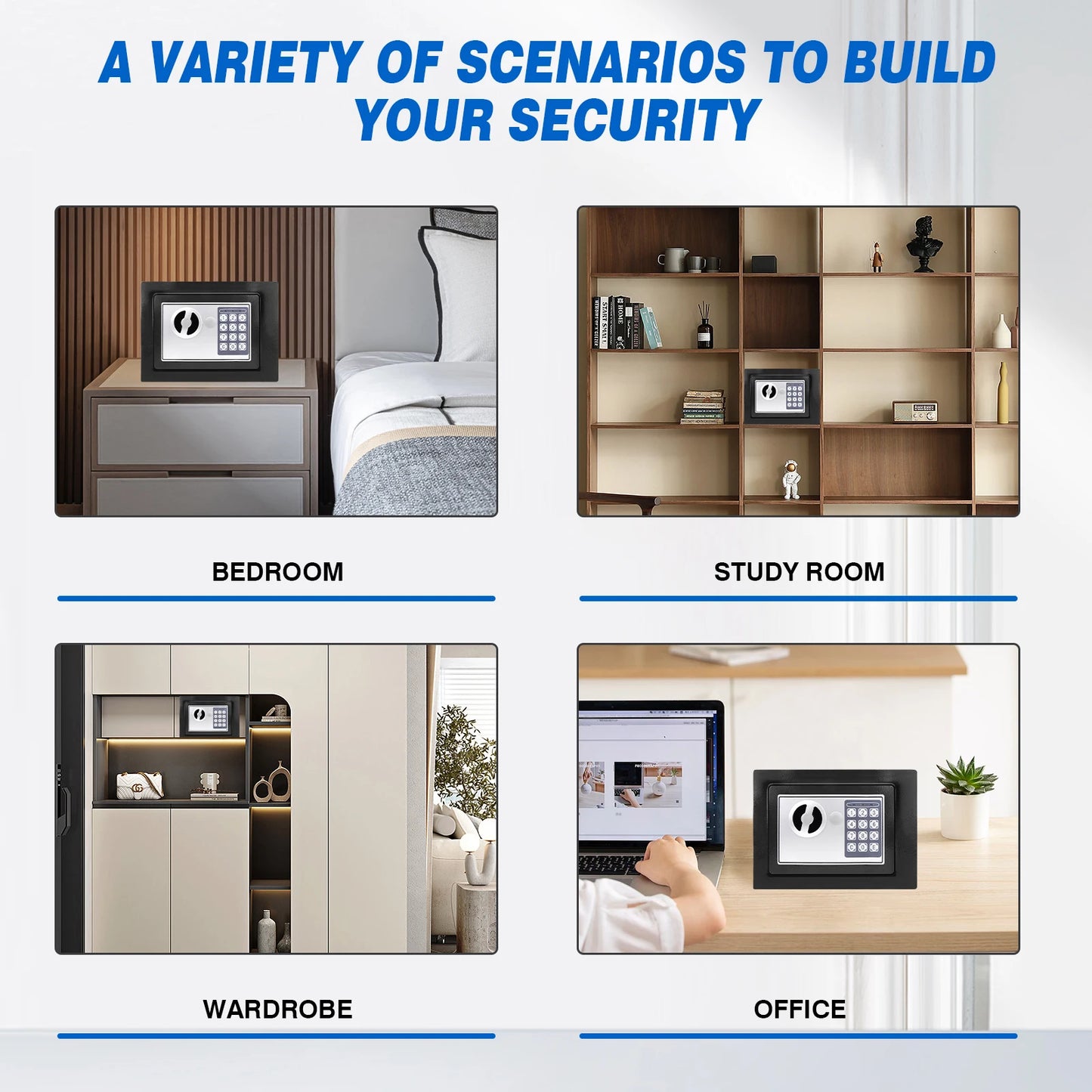 Seif digital din oțel DayPlus 16L - Cutie electronică de securitate pentru birou și casă