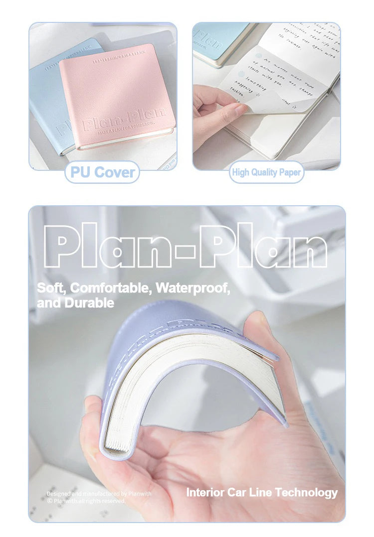1PC Square Soft Leather Car Cable Notebook