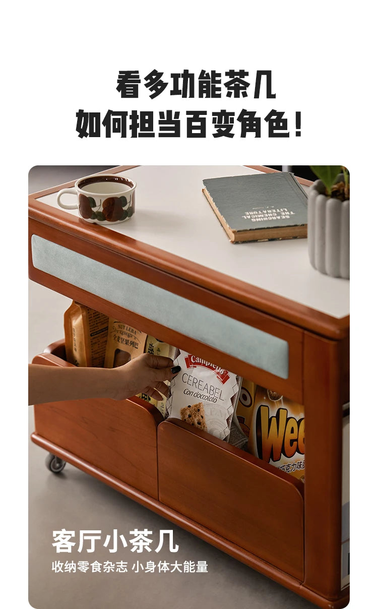 Cabinet Wood Coffee Table Lift Portable Walnut Design Living Room Side Table Folding Modern Luxury Mesa De Centro Sala Furniture