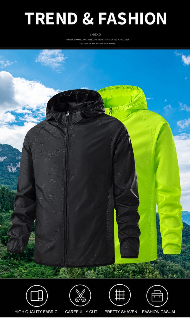 Lngxo Wanderjacke Wasserdicht - Größe M, Leicht, Packmaß