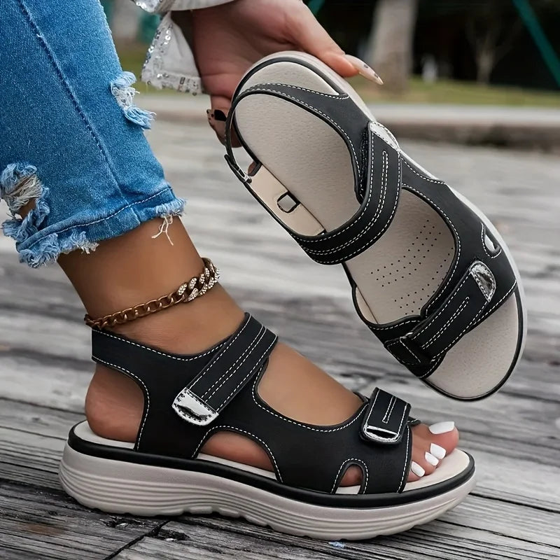 Sommer Keil Sandalen Für Frauen 2025 Neu Mode Rutschfest Strand Schuhe Frau Leicht Casual Platform Plus Size Sandalen Frauen